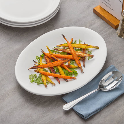 Đĩa oval sứ trắng sáng kiểu coupe Acopa 33 x 25,4 cm - Thùng 12 cái