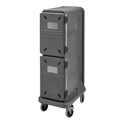 Xe giữ nhiệt vận chuyển khay thực phẩm cao kèm gói an ninh 2 khoang lạnh chủ động Cambro Pro Cart Ultra PCU1000CCSP615 m