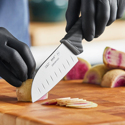 Dao Santoku lưỡi rãnh Granton Schraf 13 cm với cán TPRgrip