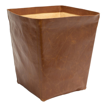 Thùng rác khách sạn room360 Austin 13,2 lít nâu giả Leather Flare Wastebasket - Gói 4 cái