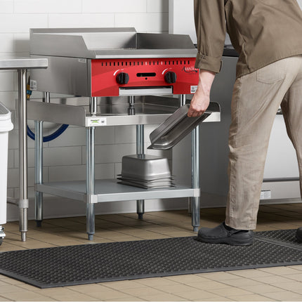 Kệ đỡ thiết bị inox Regency 76 x 76 cm dày 16-gauge kèm kệ dưới mạ kẽm