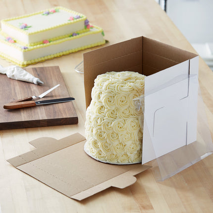 Hộp bánh kem trắng điều chỉnh Enjay B-FB10 Flexbox 25 x 25 x 30 cm - Gói 5 cái