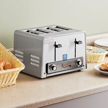 Máy nướng bánh mì thương mại Avantco THD1800 tiêu chuẩn 4 lát, khe rộng 3,8 cm - 120V