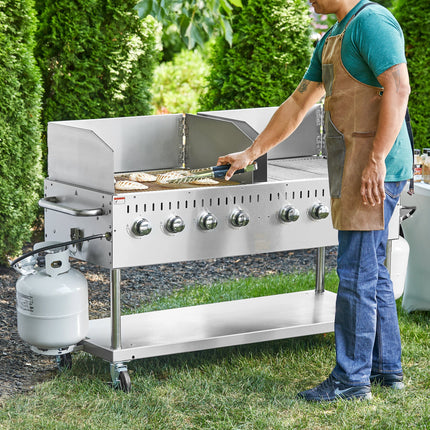 Bếp nướng ngoài trời gas LP thép không gỉ Backyard Pro LPG60 152 cm kèm chắn gió