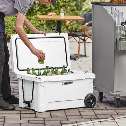 Thùng giữ lạnh ngoài trời di động đúc quay CaterGator CG65WHW màu trắng 62 lít