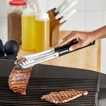Kẹp gắp thép không gỉ đầu sò Choice 41 cm tay cầm bọc màu đen