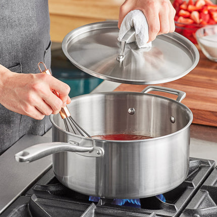 Nồi nấu sốt inox ba lớp Vigor SS3 Series 6,6 lít kèm nắp và tay cầm phụ