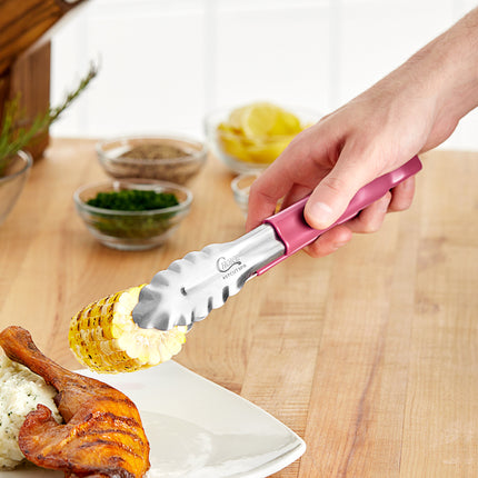 Kẹp phục vụ Choice 24 cm thép không gỉ tay cầm phủ tím không gây dị ứng mép sò điệp