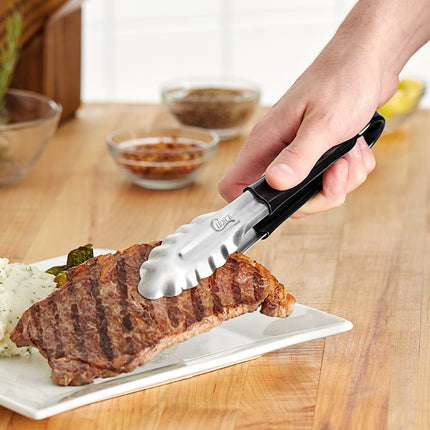 Kẹp gắp thép không gỉ đầu vỏ sò tay cầm phủ đen Choice 24 cm