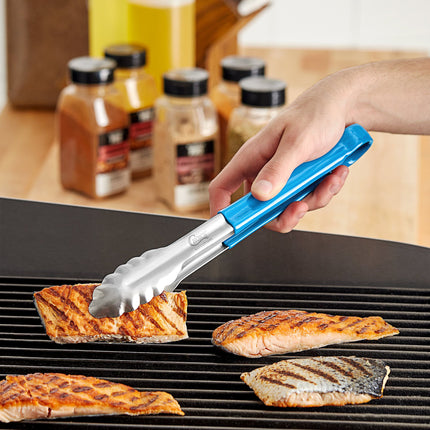 Kẹp gắp răng cưa thép không gỉ tay cầm phủ nhựa màu xanh dương Choice 30 cm