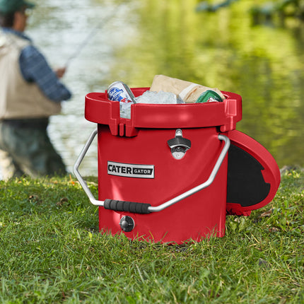 Thùng đá/thùng lạnh ngoài trời tròn đúc quay màu đỏ CaterGator CCG20RED 18,9 lít