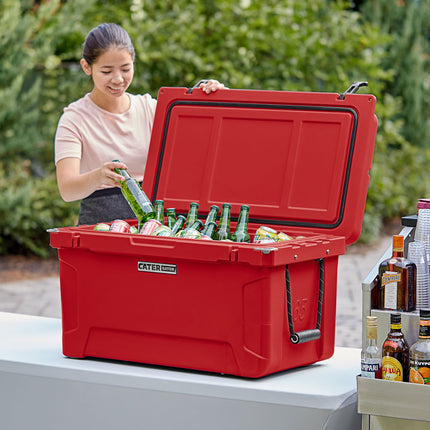 Thùng đá giữ lạnh ngoài trời quay khuôn CaterGator CG65RED đỏ 65 lít