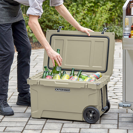 Thùng giữ lạnh ngoài trời di động CaterGator CG45TANW màu nâu 43 lít