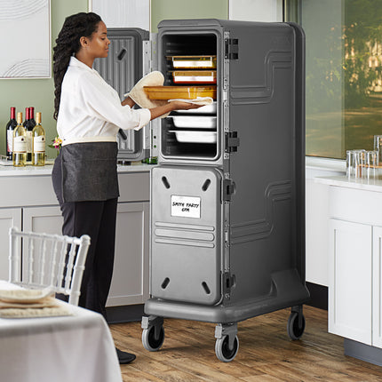 Xe giữ nhiệt vận chuyển khay thực phẩm cao 2 khoang (1 nóng chủ động / 1 thụ động) Cambro Pro Cart Ultra PCU1000HP615 mà