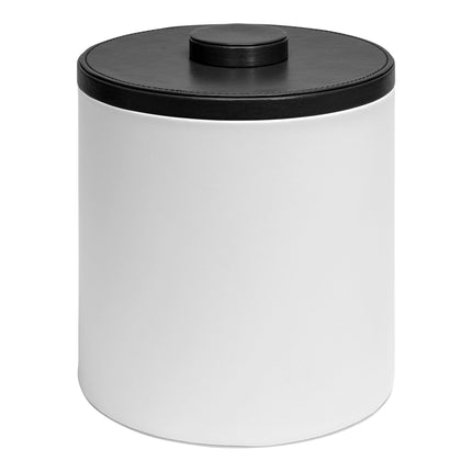 Xô đựng đá bọc da PU room360 London 3,3 lít màu trắng kèm nắp đen - Thùng 4 cái
