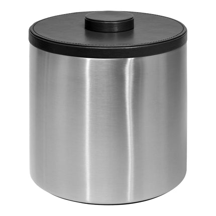 Xô đá inox bạc room360 London 2,8 lít với nắp da giả đen - Thùng 4 cái