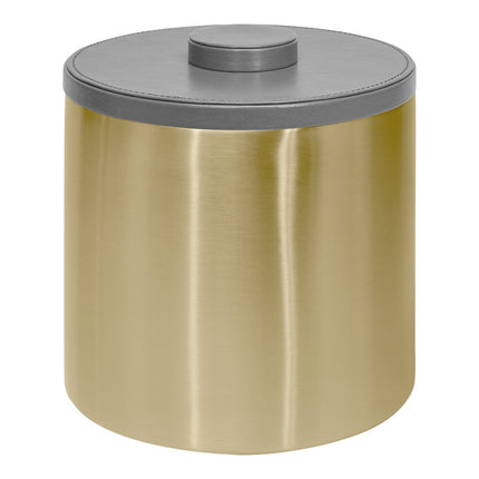 Xô đựng đá inox đồng thau mờ nắp da giả room360 London 2,8 lít - Màu vàng đồng xám, Thùng 4 cái