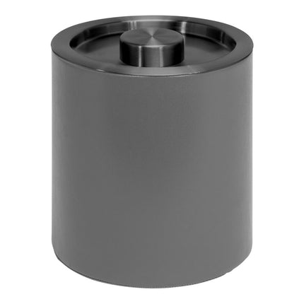 Xô đựng đá bọc da PU room360 London 1,9 lít màu xám khói kèm nắp đen mờ - Thùng 4 cái