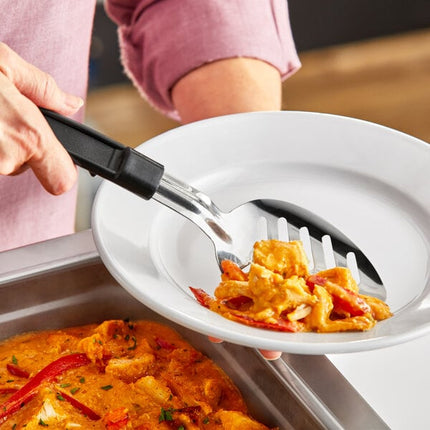 Muôi múc canh inox xẻ rãnh Choice 28 cm cán bọc nhựa