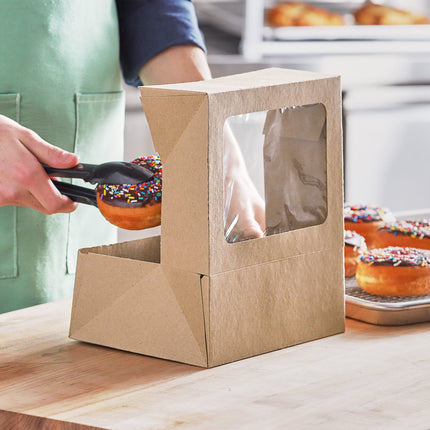 Hộp bánh kraft cửa sổ tự bung Baker's Lane 22,9 x 17,8 x 8,9 cm - Vỉ 10 cái