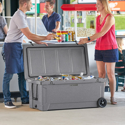 Thùng đá di động CaterGator CG170PGW màu xám 161 lít đúc quay ngoài trời