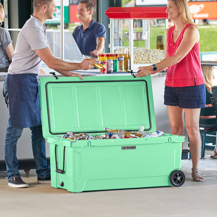 Thùng đá giữ lạnh ngoài trời di động quay khuôn CaterGator CG170SFW xanh seafoam 161 lít
