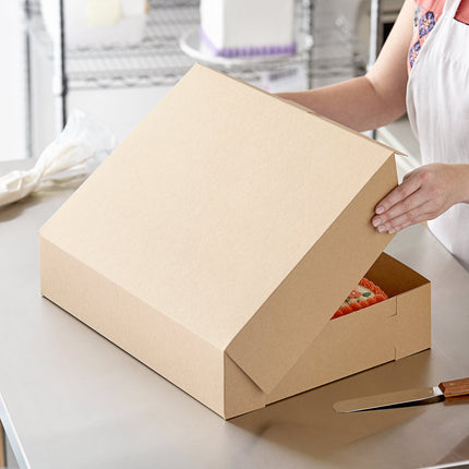 Hộp đựng bánh nửa khay tùy chỉnh giấy kraft Baker's Lane 48 x 36 x 10 cm - Bó 50 cái