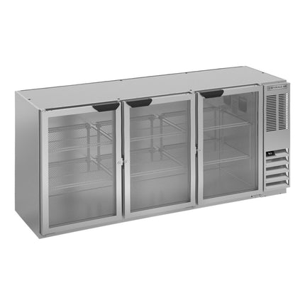 Tủ mát quầy bar Beverage-Air BB72HC-1-FG-S thép không gỉ 183 cm cửa kính đạt chuẩn thực phẩm