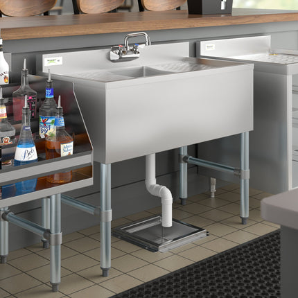 Bồn rửa dưới quầy bar một ngăn Regency 91 x 48 cm kèm vòi và hai mặt ráo