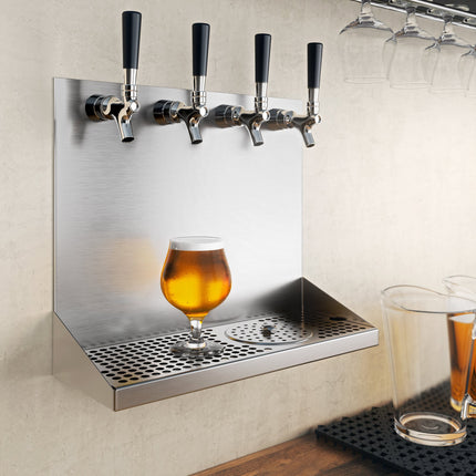 Khay hứng inox gắn tường 4 vòi Regency 41 x 15 x 36 cm kèm bộ rửa ly
