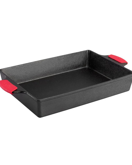 Chảo Gang Chữ Nhật Lodge BW13CA1 Tay Cầm Silicone 23 x 33 cm
