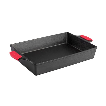 Chảo Gang Chữ Nhật Lodge BW13CA1 Tay Cầm Silicone 23 x 33 cm