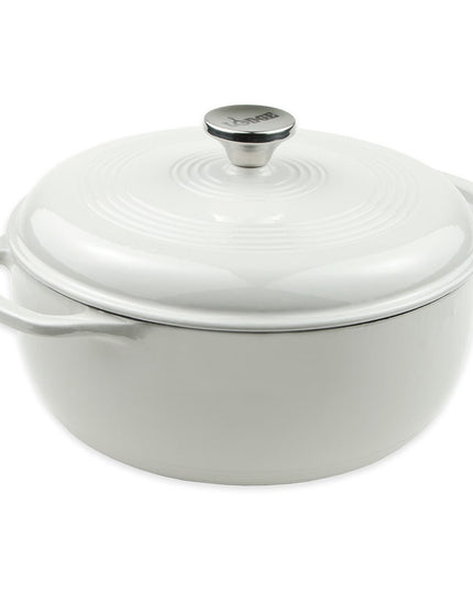 Nồi Gang Tráng Men Lodge EC6D13 5.7 lít Màu Oyster White