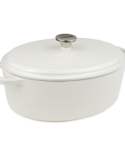 Nồi Gang Tráng Men Lodge EC7OD13 6.6 lít Màu Oyster White