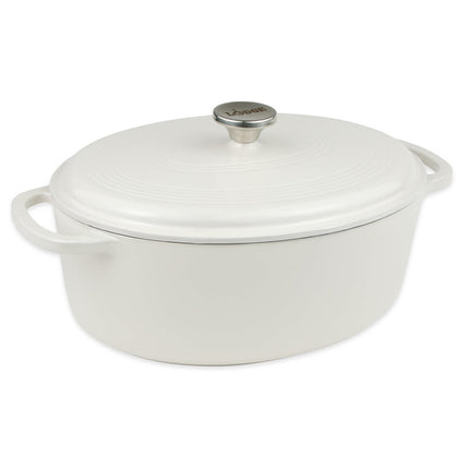 Nồi Gang Tráng Men Lodge EC7OD13 6.6 lít Màu Oyster White