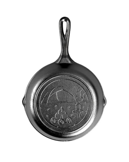 Chảo Gang Lodge Wanderlust L5SKWND Tròn 20.3 cm Họa Tiết Lều