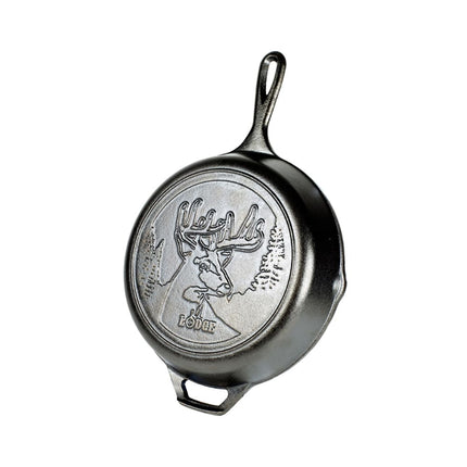 Chảo Gang Lodge Wildlife Series L8SKWLDR Tròn 27.1 cm Họa Tiết Hươu