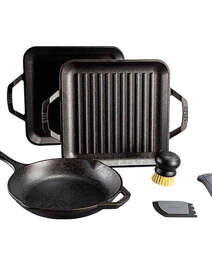Bộ Chảo Gang Lodge LC6GMSETA Gourmet 6 Món