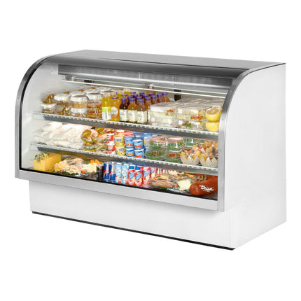 Tủ trưng bày deli lạnh True TCGG-72-HC-LD 183 cm kính cong trắng