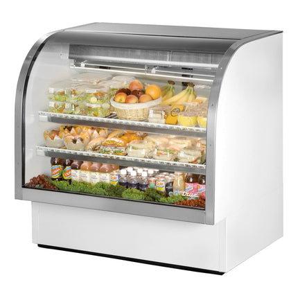 Tủ trưng bày thức ăn lạnh kính cong trắng True TCGG-48-HC-LD 122,6 cm