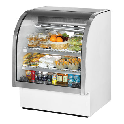 Tủ trưng bày deli lạnh kính cong trắng True TCGG-36-HC-LD 92 cm