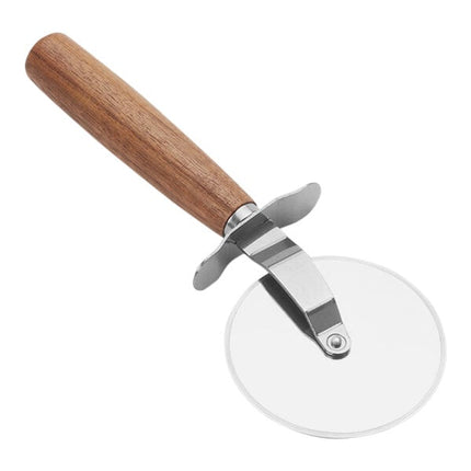 Dao lăn cắt pizza thép không gỉ tay cầm gỗ keo American Metalcraft 9 cm PCA3