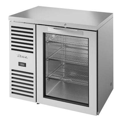 Tủ mát quầy bar cửa kính hẹp True TBR36-RISZ1-L-S-G-1 91 cm inox kèm đèn LED