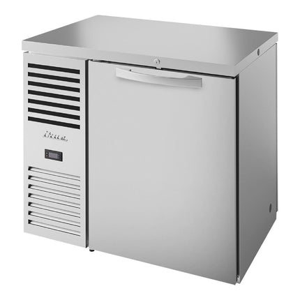 Tủ mát quầy bar cửa đặc thông hai chiều True TBR36-PTSZ1-L-S-S-S-1 91 cm bằng thép không gỉ, có đèn LED
