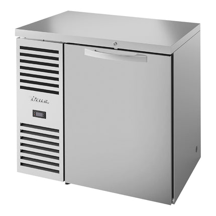 Tủ mát quầy bar cửa đặc hẹp inox True TBR36-RISZ1-L-S-S-1 91 cm đèn LED