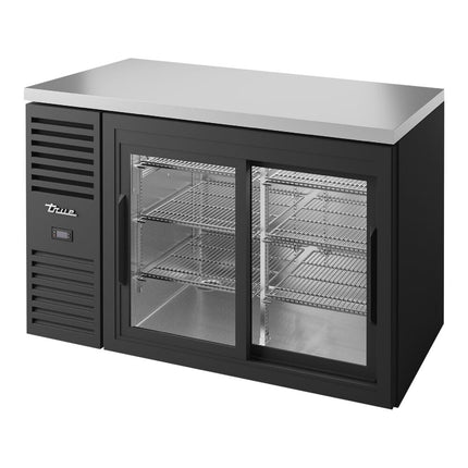Tủ mát quầy bar cửa kính trượt hẹp True TBR52-RISZ1-L-B-11-1 132 cm, đen, đèn LED
