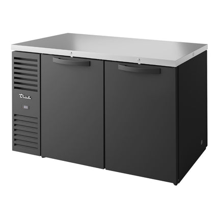 Tủ mát quầy bar xuyên suốt cửa đặc True TBR60-PTSZ1-L-B-SS-SS-1 152 cm, đen, đèn LED