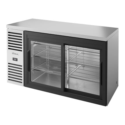 Tủ mát quầy bar cửa kính trượt thép không gỉ True TBR60-RISZ1-L-S-11-1 152,4 cm hẹp có đèn LED