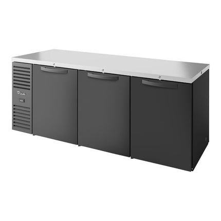 Tủ mát quầy bar True TBR84-PTSZ1-L-B-SSS-SSS-1 cửa đặc màu đen 213 cm đèn LED thông hai mặt