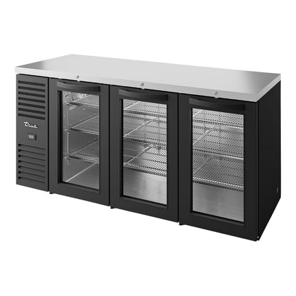 Tủ mát dưới quầy bar cửa kính đen True TBR84-RISZ1-L-B-GGG-1 213 cm có đèn LED